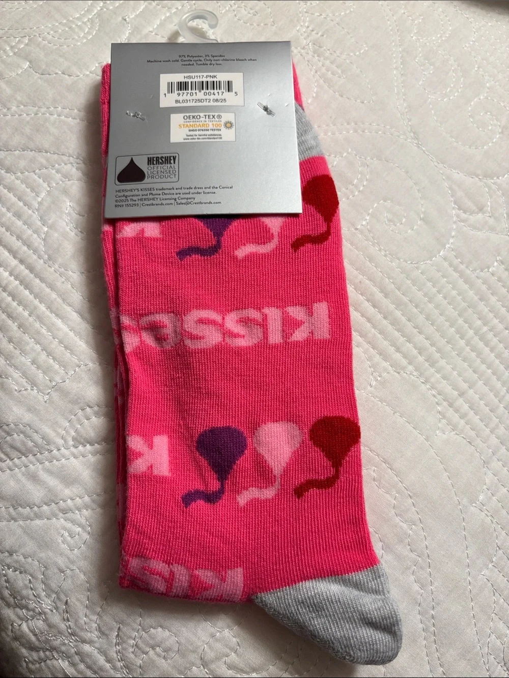Hershey's Kisses Pink Novelty Socks